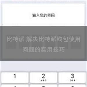 比特派 解决比特派钱包使用问题的实用技巧