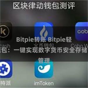 Bitpie转账 Bitpie轻量钱包：一键实现数字货币安全存储管理