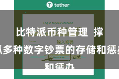 比特派币种管理  撑抓多种数字钞票的存储和惩办
